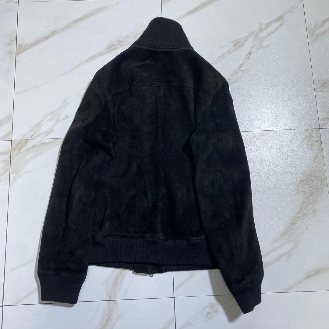 希少⭐︎アタッチメント レザースエード短丈シングルライダースブルゾン ダブルジップ