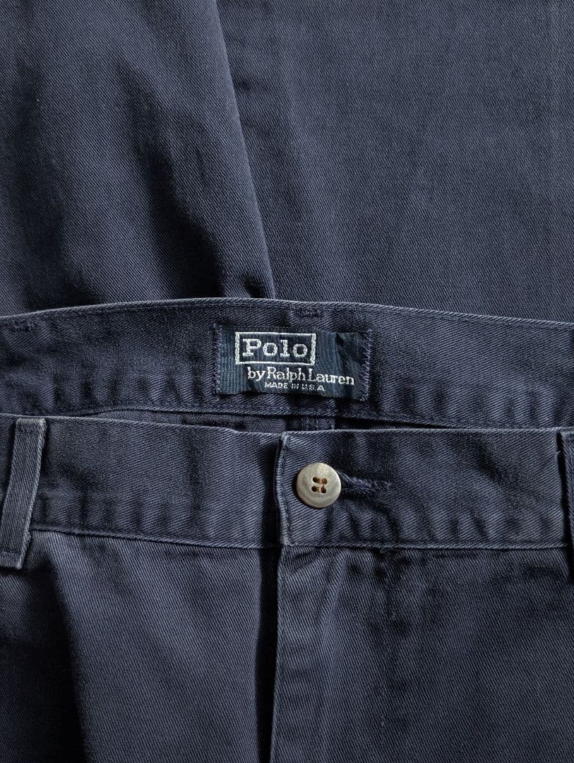 USA製 初期タグ ラルフローレン 90s ポロチノ 2タック polo