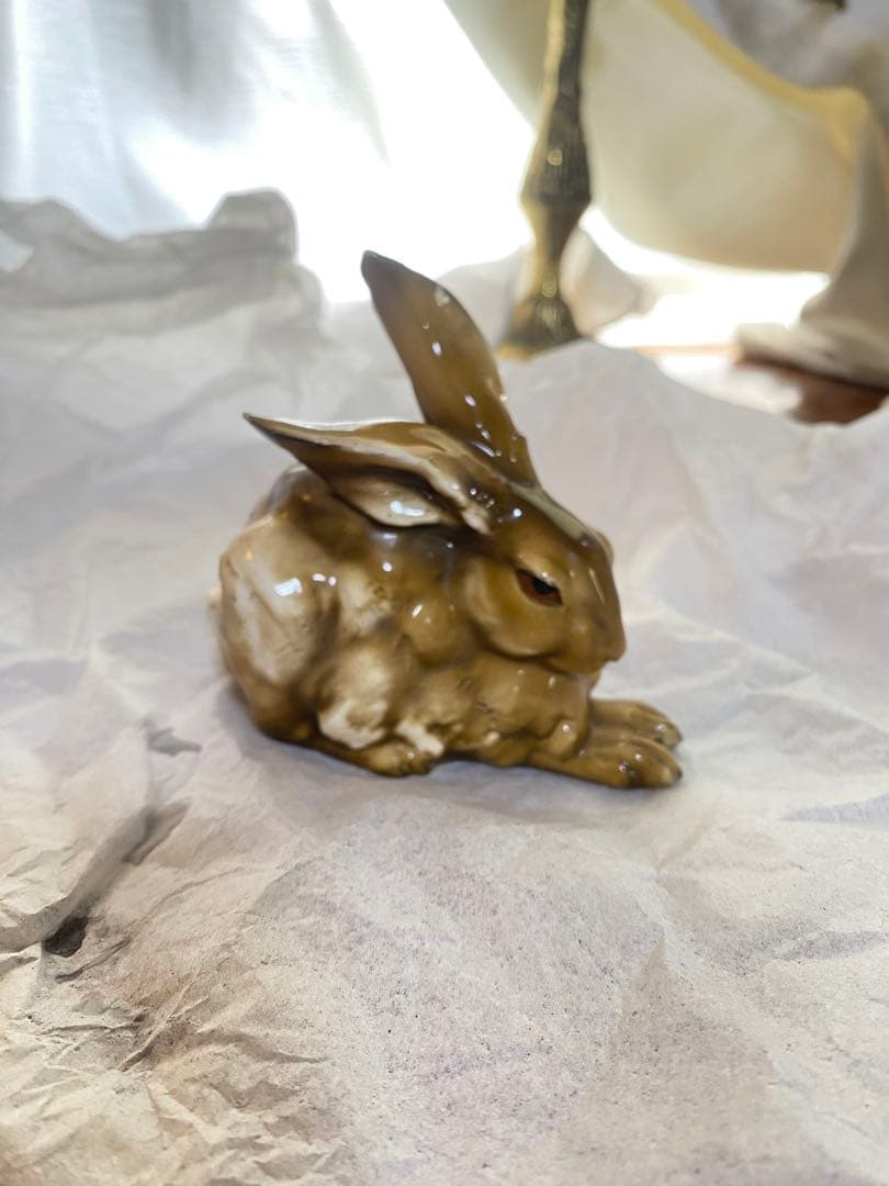 希少70sイタリアBepiTay作マジョリカ陶磁ウサギ・ジョゼッペ・タリアリオル