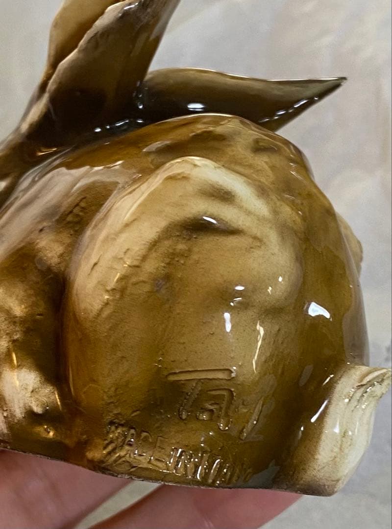 希少70sイタリアBepiTay作マジョリカ陶磁ウサギ・ジョゼッペ・タリアリオル