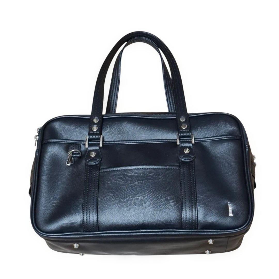 イーストボーイ　スクールバッグ　スクバ　Venus　ブラック　刺繍シルバー