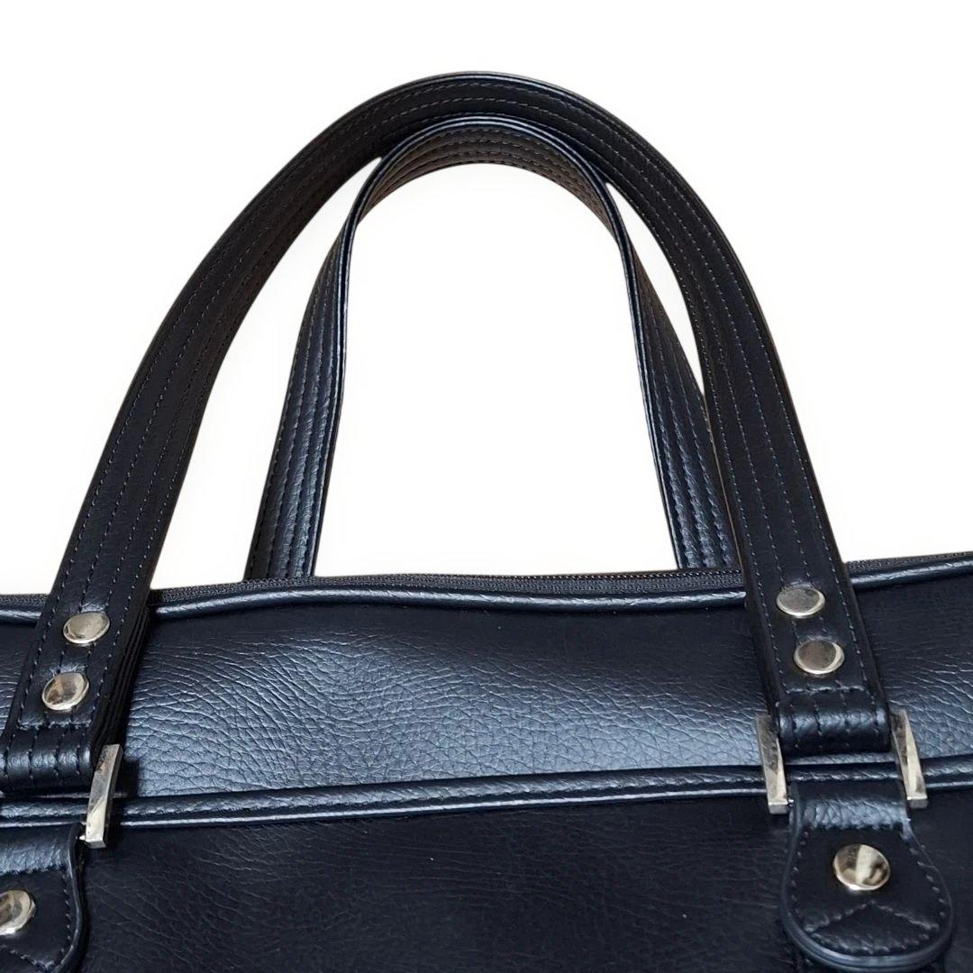 イーストボーイ　スクールバッグ　スクバ　Venus　ブラック　刺繍シルバー