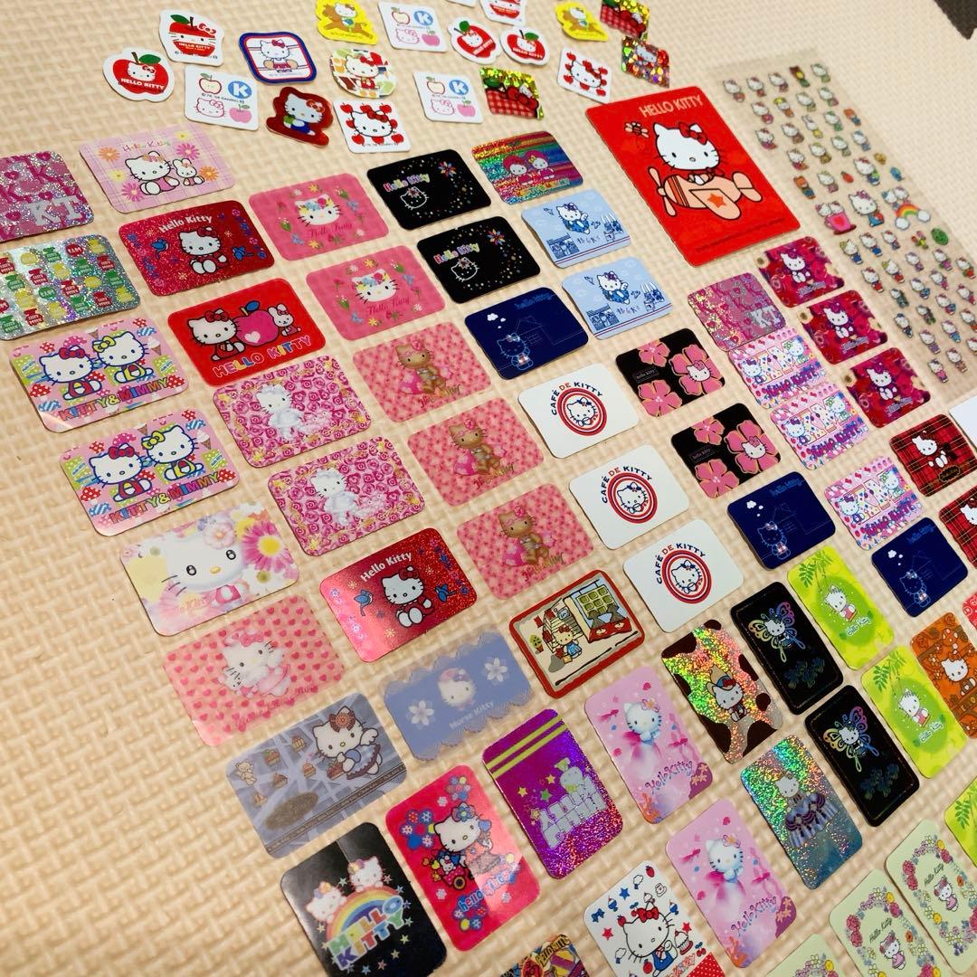 ハローキティ サンリオ シール ステッカー キラキラ 透明 92枚 おまけ付き♪
