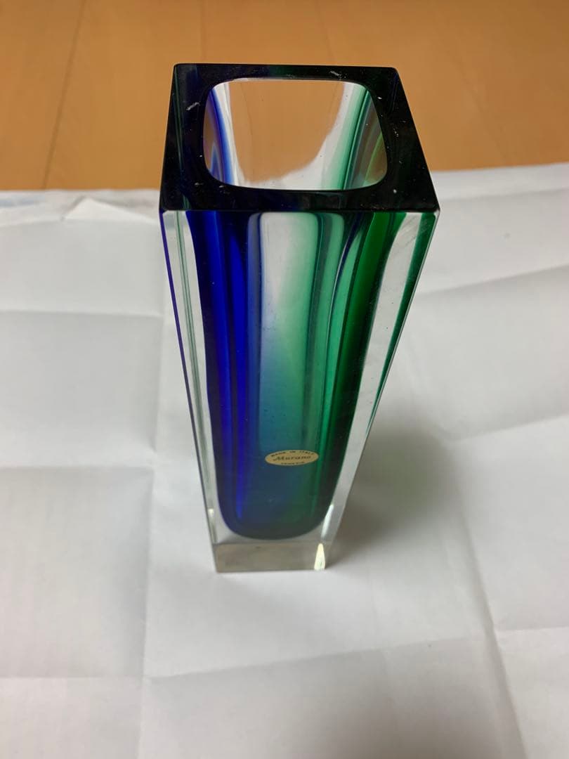 ◆ヴィンテージ◆ ムラノガラス　フラワーベース ミッドセンチュリー モダン 花瓶