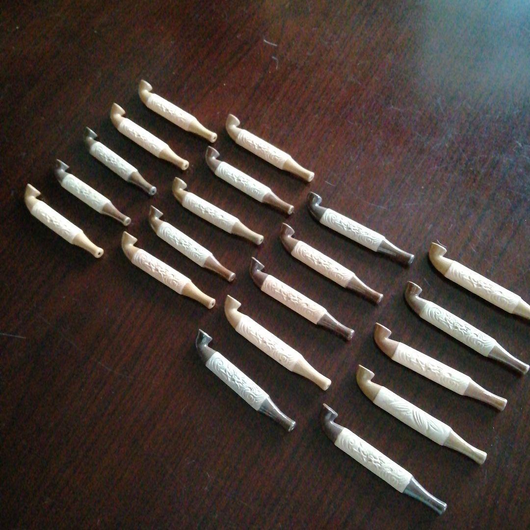 美濃焼　陶器製煙管　20本　10cm　昭和初期