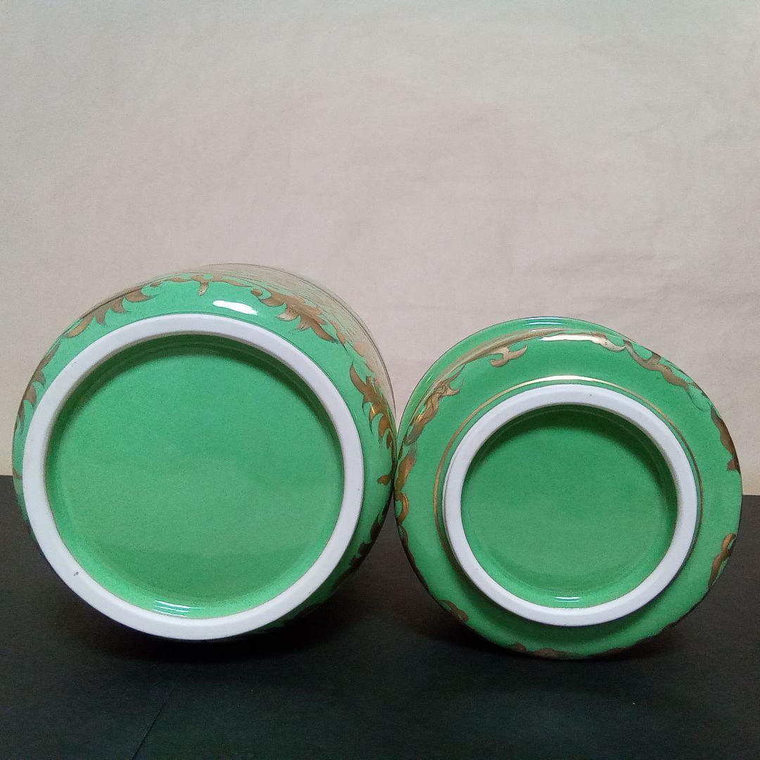 皆具　緑地金襴手　祥堂