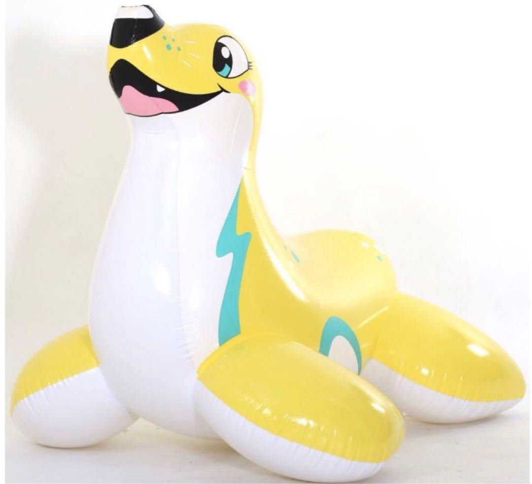 アザラシ　イエロー　ツヤあり　フロート　空気ビニール風船　浮き輪　レア　希少