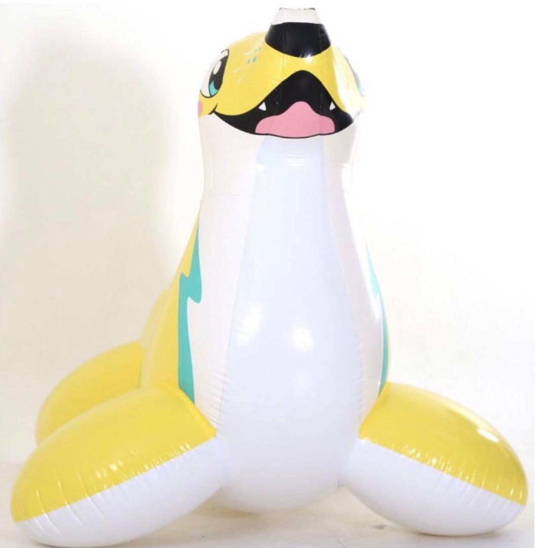 アザラシ　イエロー　ツヤあり　フロート　空気ビニール風船　浮き輪　レア　希少