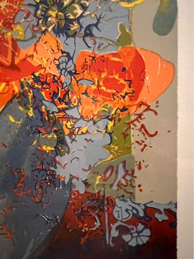 ラフル アート 額縁 インテリア 花瓶 花 アンティーク