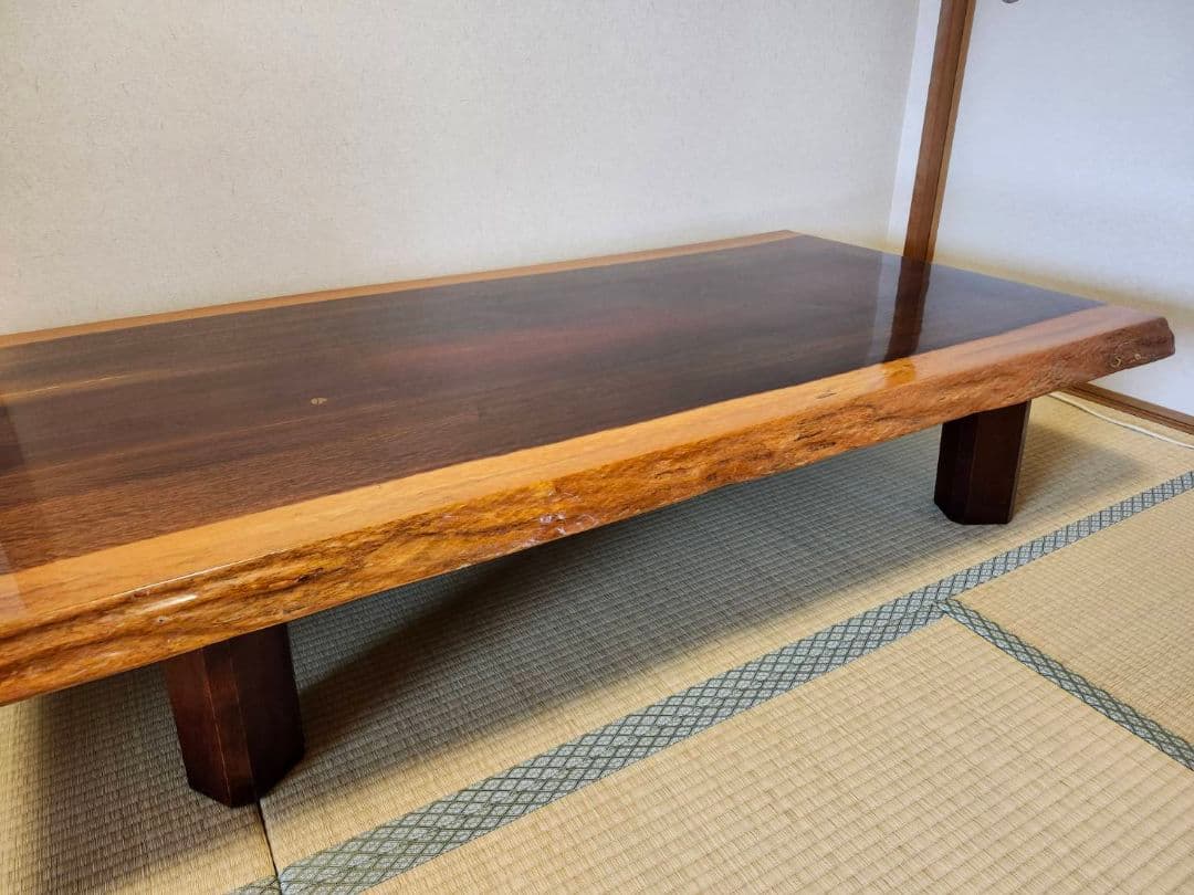 無垢材 光沢仕上げ 長方形座卓