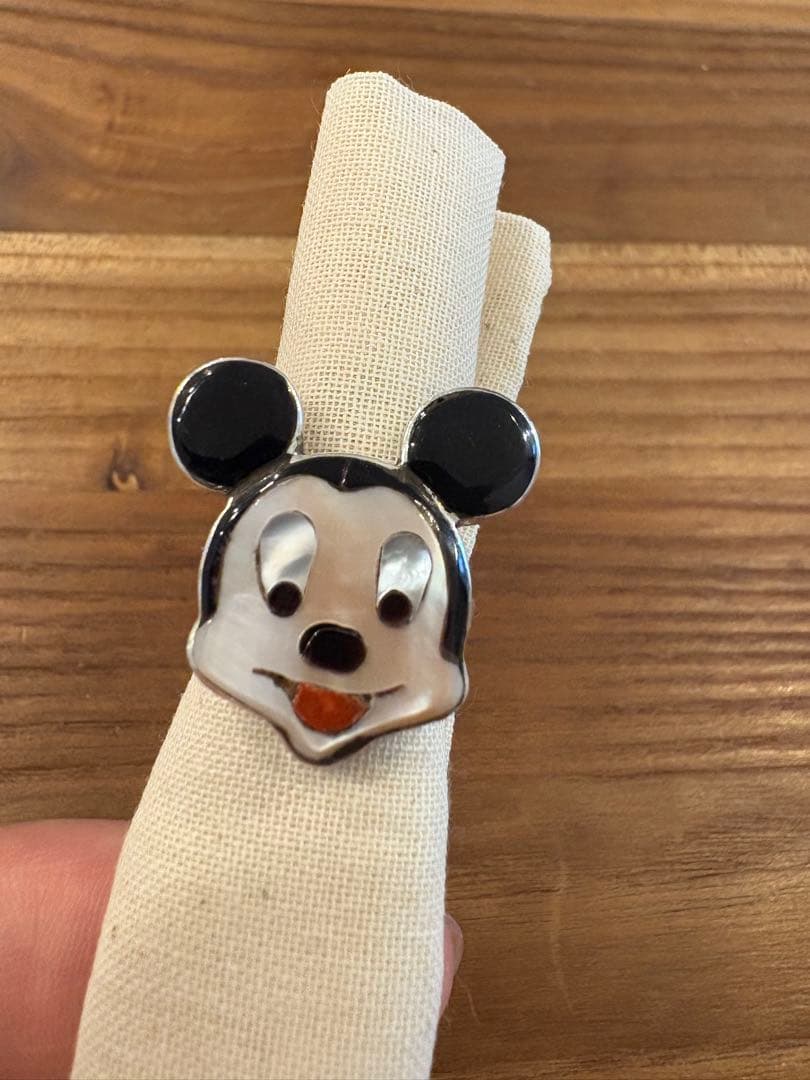 【ZUNI DON DEWA】　ミッキー顔リング　13.5号