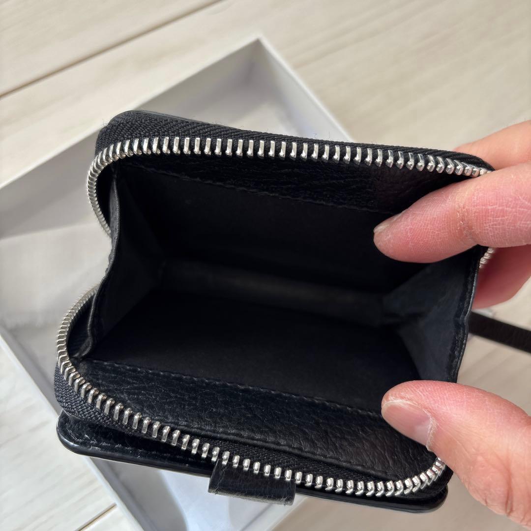 Maison Margiela 黒 レザー 二つ折り財布