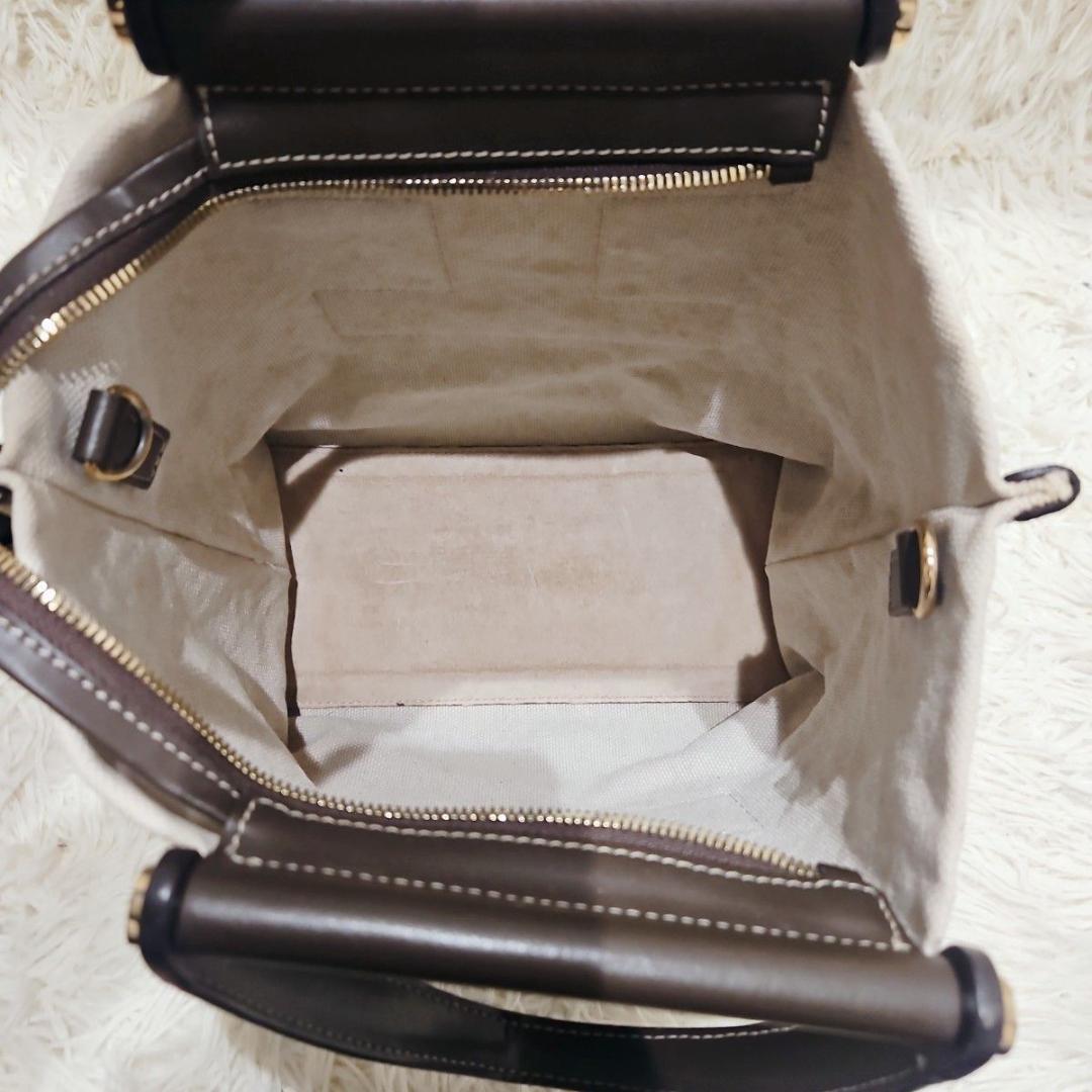 イアクッチ ソルベット S 2way ショルダーバッグ キャンバス 黒 クリーム