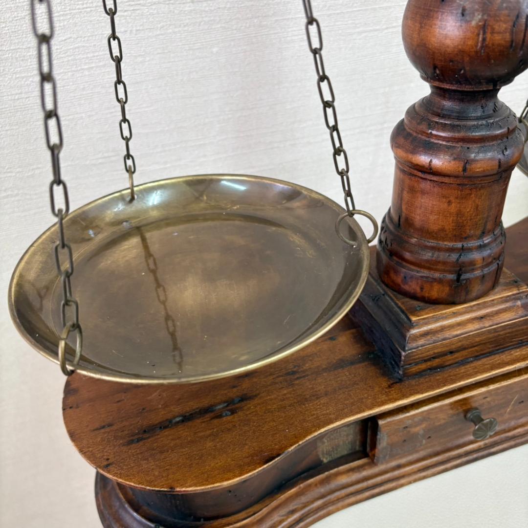 天秤 木製 ウッド アンティーク クラシック ヴィンテージ 大型 インテリア