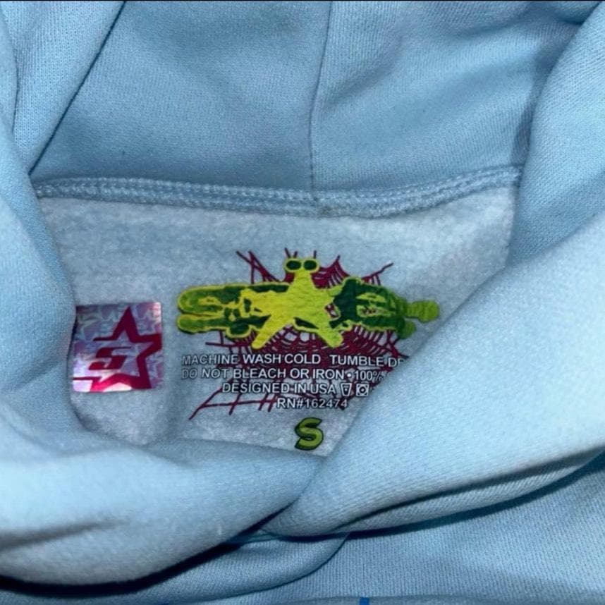 sp5der スパイダーパーカー　スカイブルー