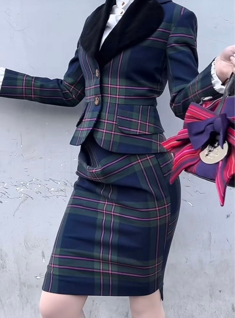 vivienne westwood 変形チェックタイトスカート