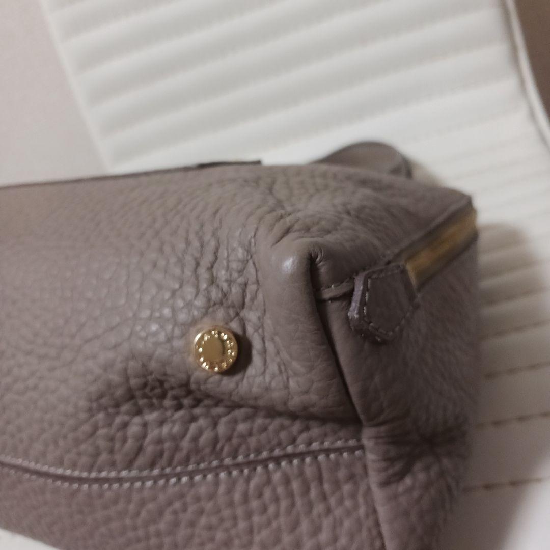 2974【極美品・保存袋付】IACUCCIギブリレザートート　グレージュ　M