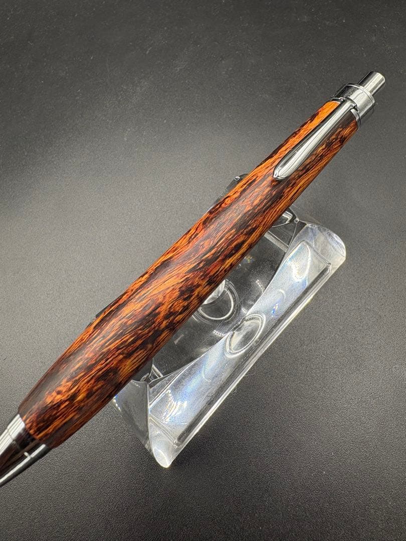 480極上　黄花梨　変わり杢　木軸シャーペン　ボールペン