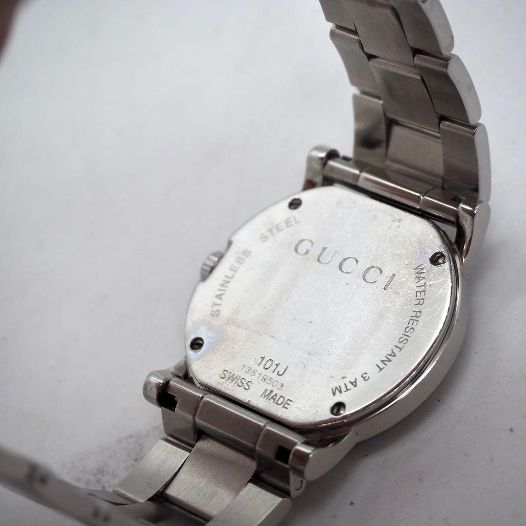 専用174 稼働 GUCCI 時計　メンズ Gフェイス 箱付き　101J グレー