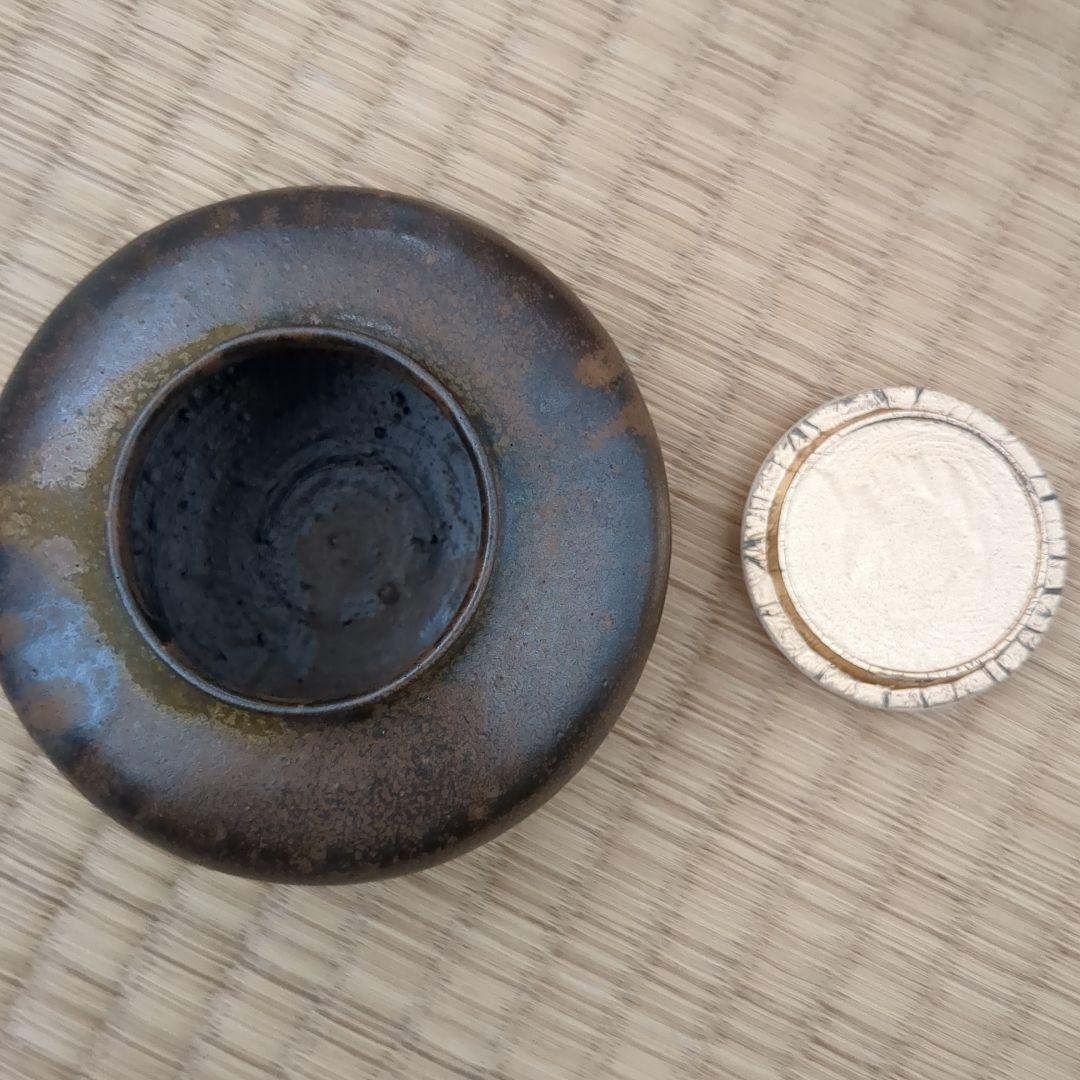 大海茶入 木二作 唐松緞子【茶入れ 茶道具】