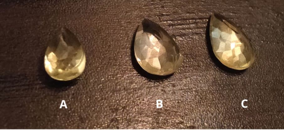 レモンクォーツ ティアドロップ ルース B