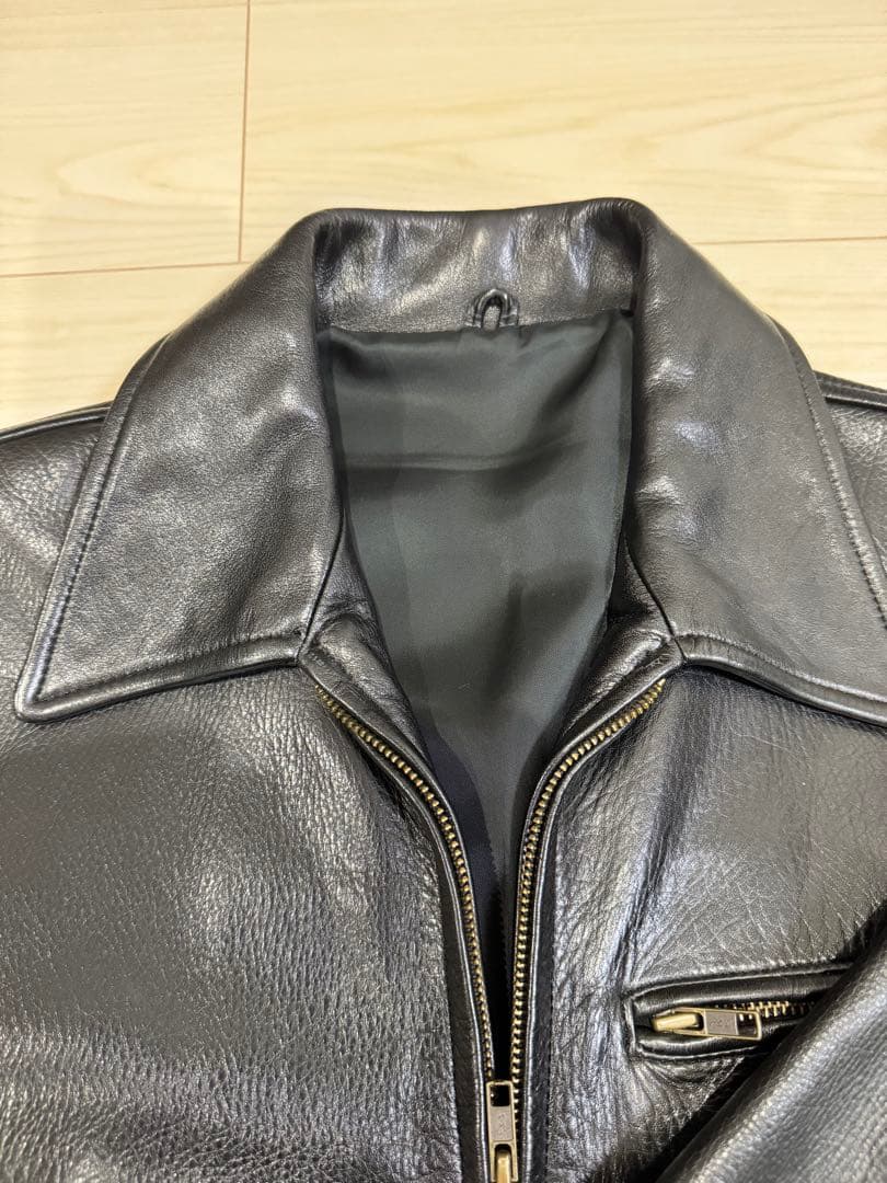 本革！牛革 Paul Smith London シングルライダースジャケット