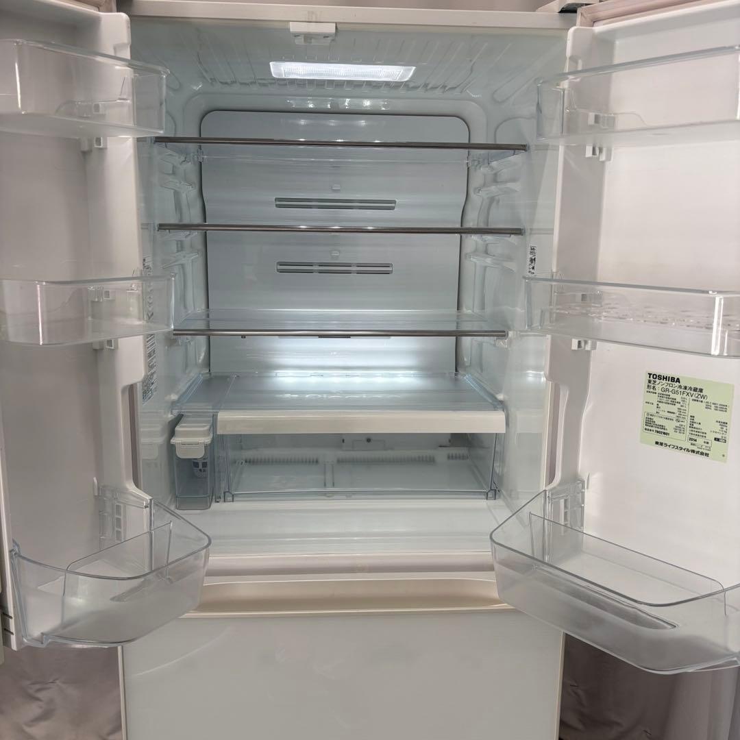 857⭕️冷蔵庫　東芝　500-600ℓ　大型　安い　フレンチドア　設置無料