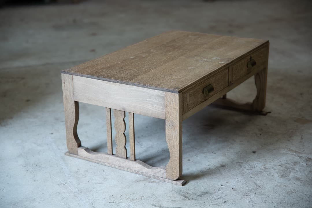 古家具 楢のローテーブル 文机 /幅786 高333 奥行508 送料込