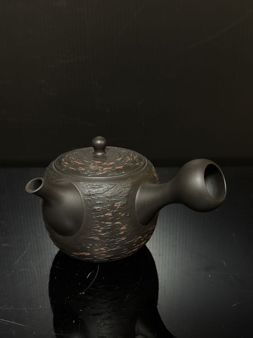 個展出品作 常滑焼 名人 仲井堂 森下宗則 作 焼桜紋様 急須 茶注 桐共箱付