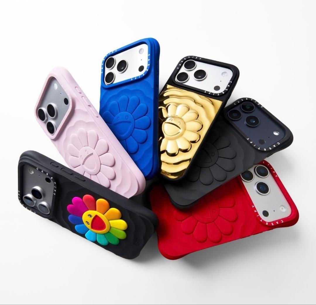 【新品/レッド】CASETiFY×村上隆 ウェーブシリコンフラワースマホケース