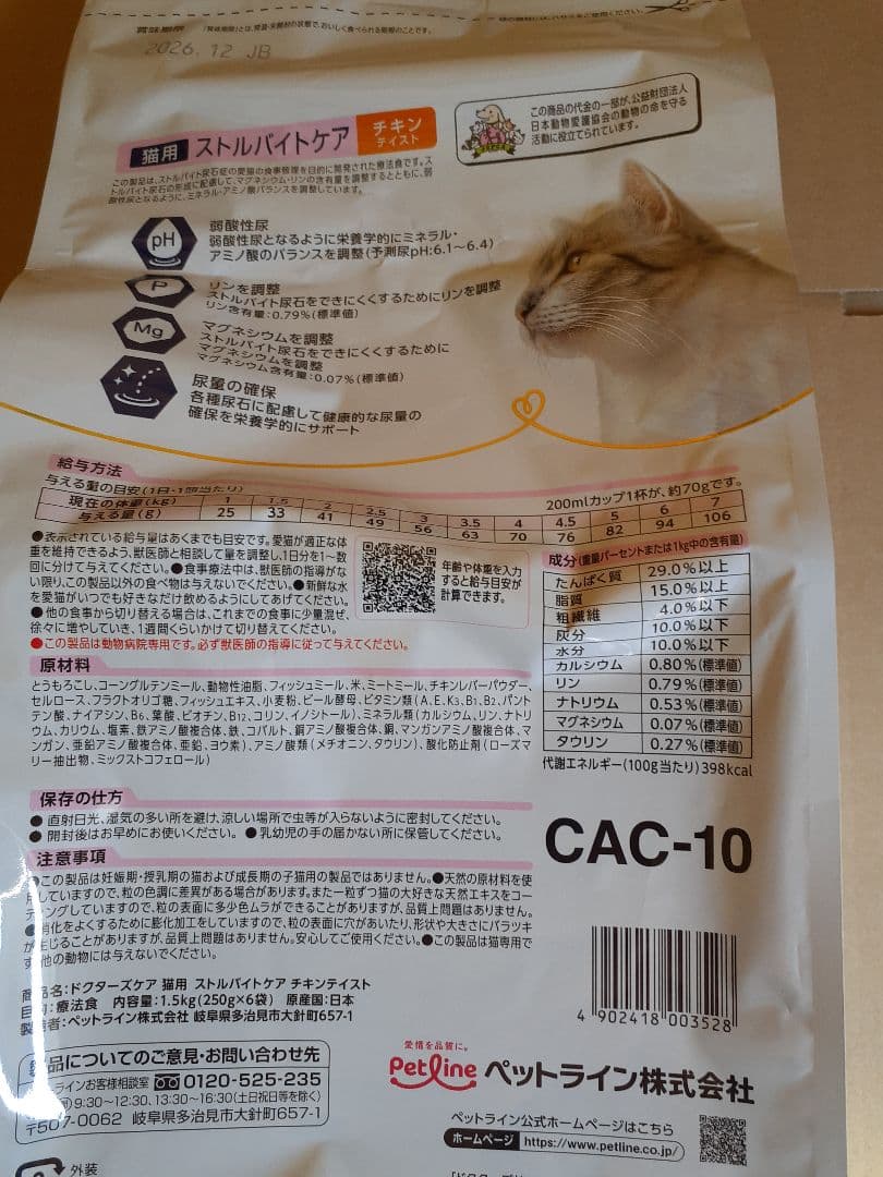 エイト様ドクターズケア猫用ストルバイトケアチキン1.5kg 2袋セット