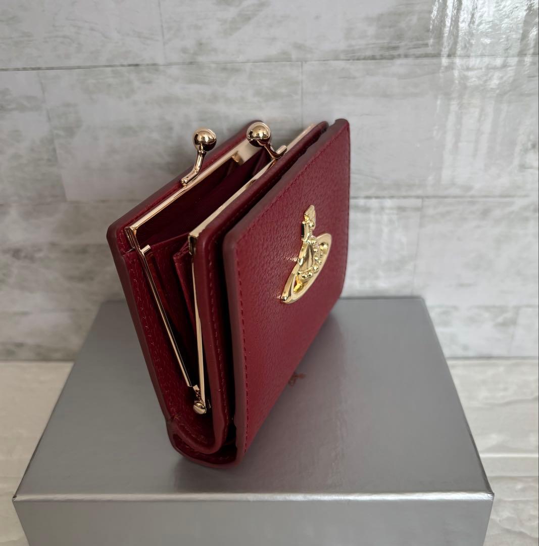 Vivienne Westwood がま口 二つ折り財布 オーブ　シックなレッド