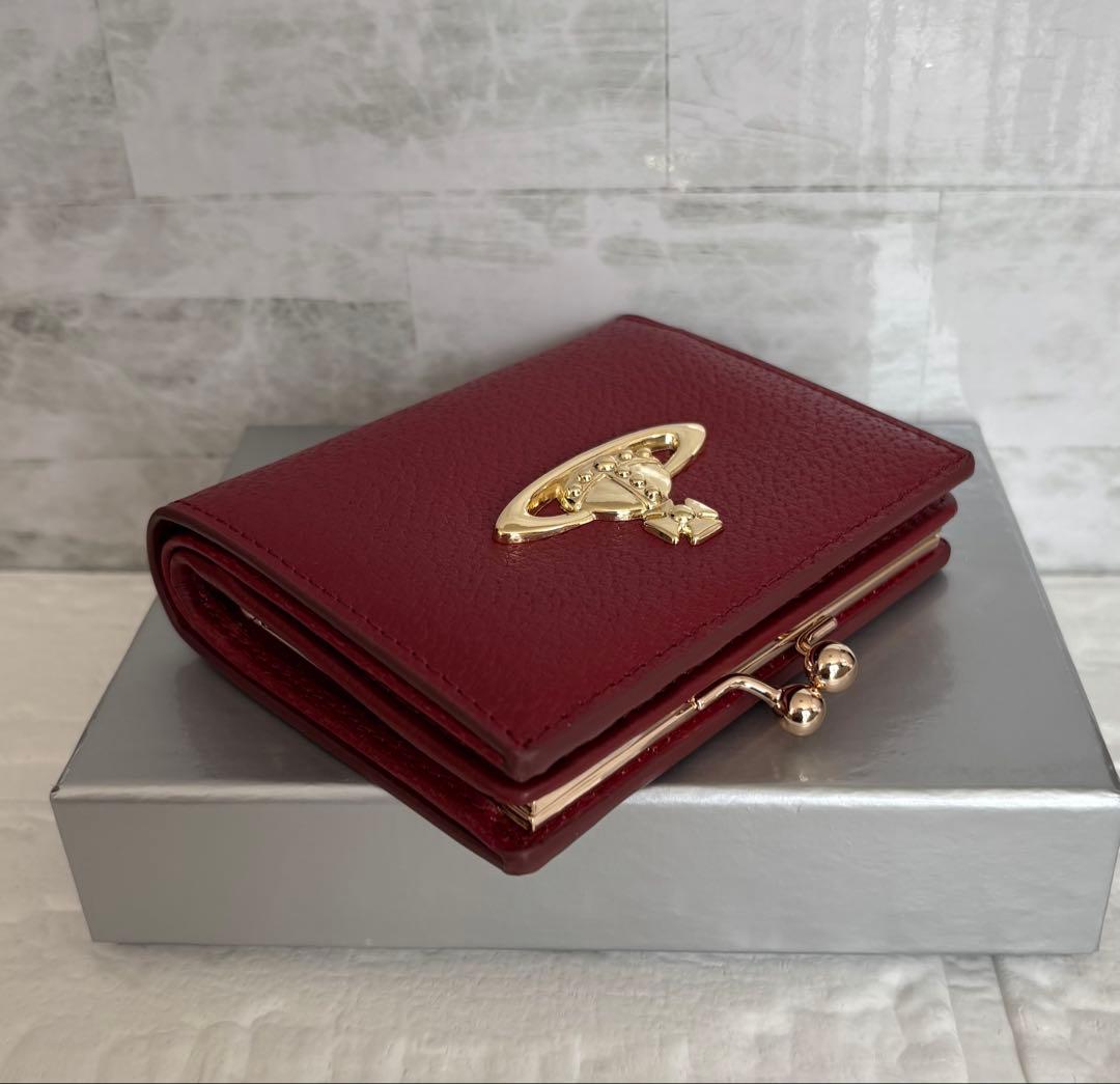Vivienne Westwood がま口 二つ折り財布 オーブ　シックなレッド