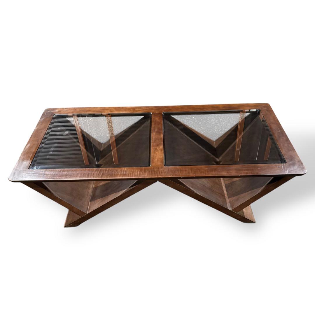 マルニ 木工 ガラス天板 ローテーブル｜モダンデザイン