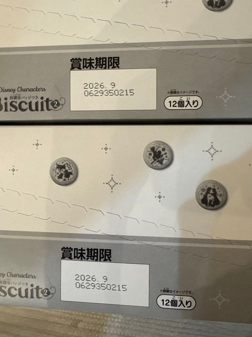 Disney Characters 刺繍缶バッジビスケット2 2BOX(24個)