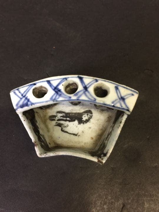 ペン立て墨壺 染付 清時代 古美術