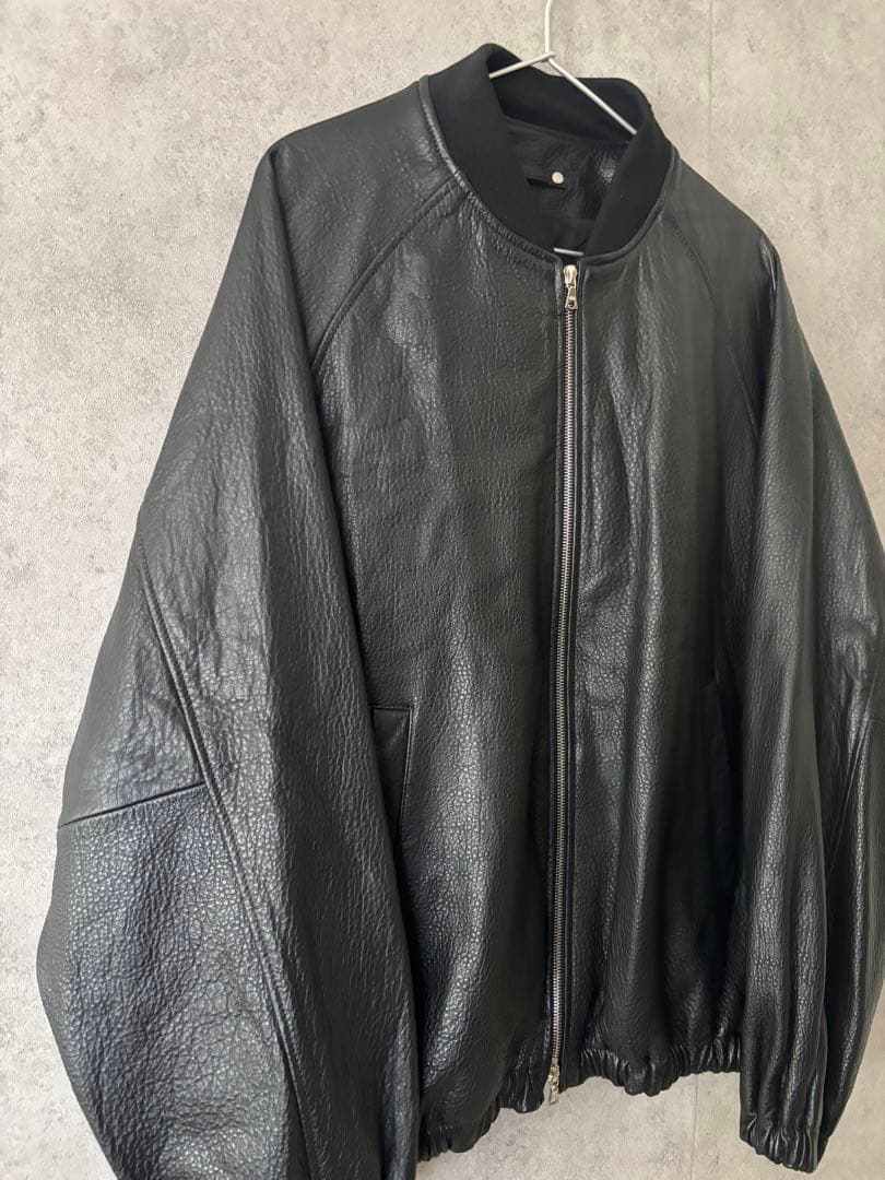 シュタイン stein　シュリンクレザージャケット　ジップアップ