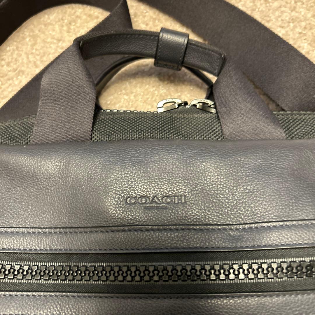 COACH ビジネスバッグ ネイビーグレー