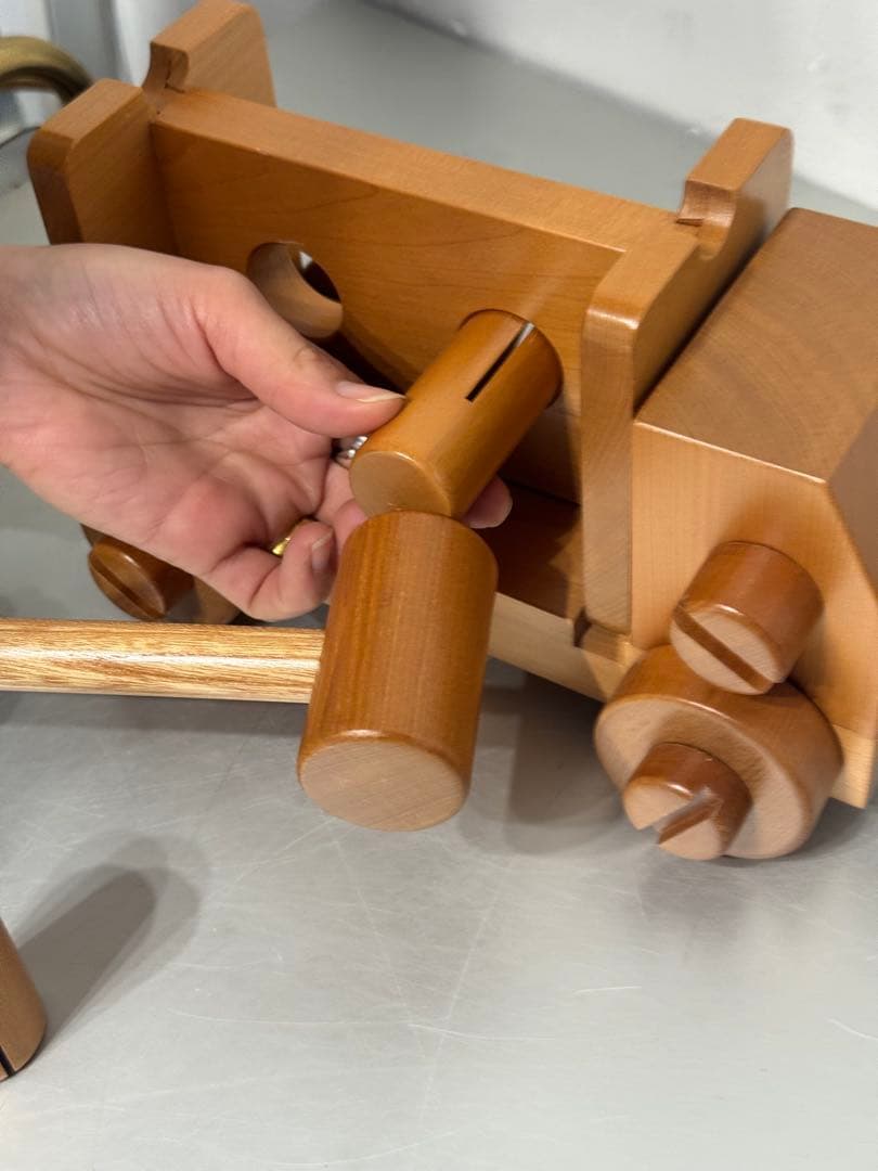 寺内定夫 トンカチぐるま 箱付き 木のおもちゃ 大型トラック 木製玩具 希少