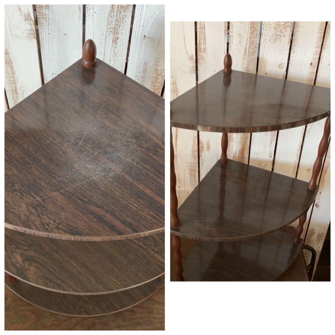 珍品‼️ ヴィンテージ　リバーシブル　コーナーラック ブラウン　＆　ホワイト