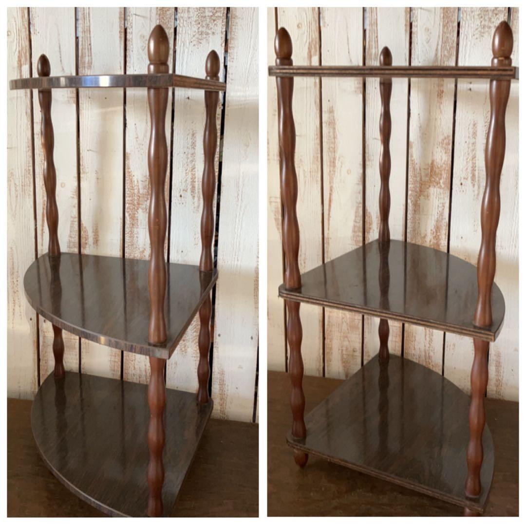 珍品‼️ ヴィンテージ　リバーシブル　コーナーラック ブラウン　＆　ホワイト