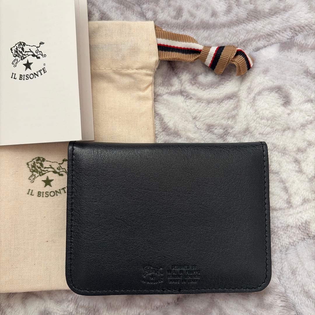 IL BISONTE カードケース お財布 ネイビー
