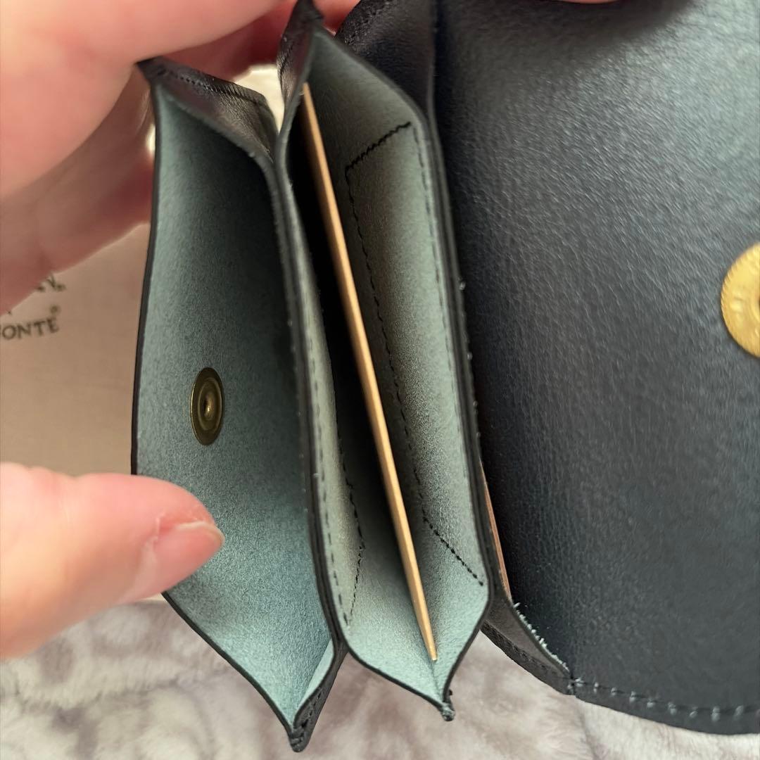 IL BISONTE カードケース お財布 ネイビー