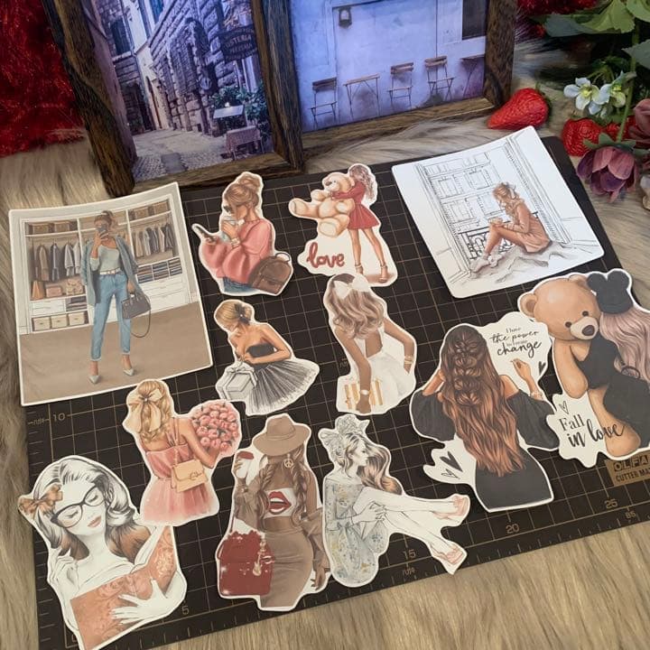 ▶︎maniatelier/カット済み女の子シールMIX B