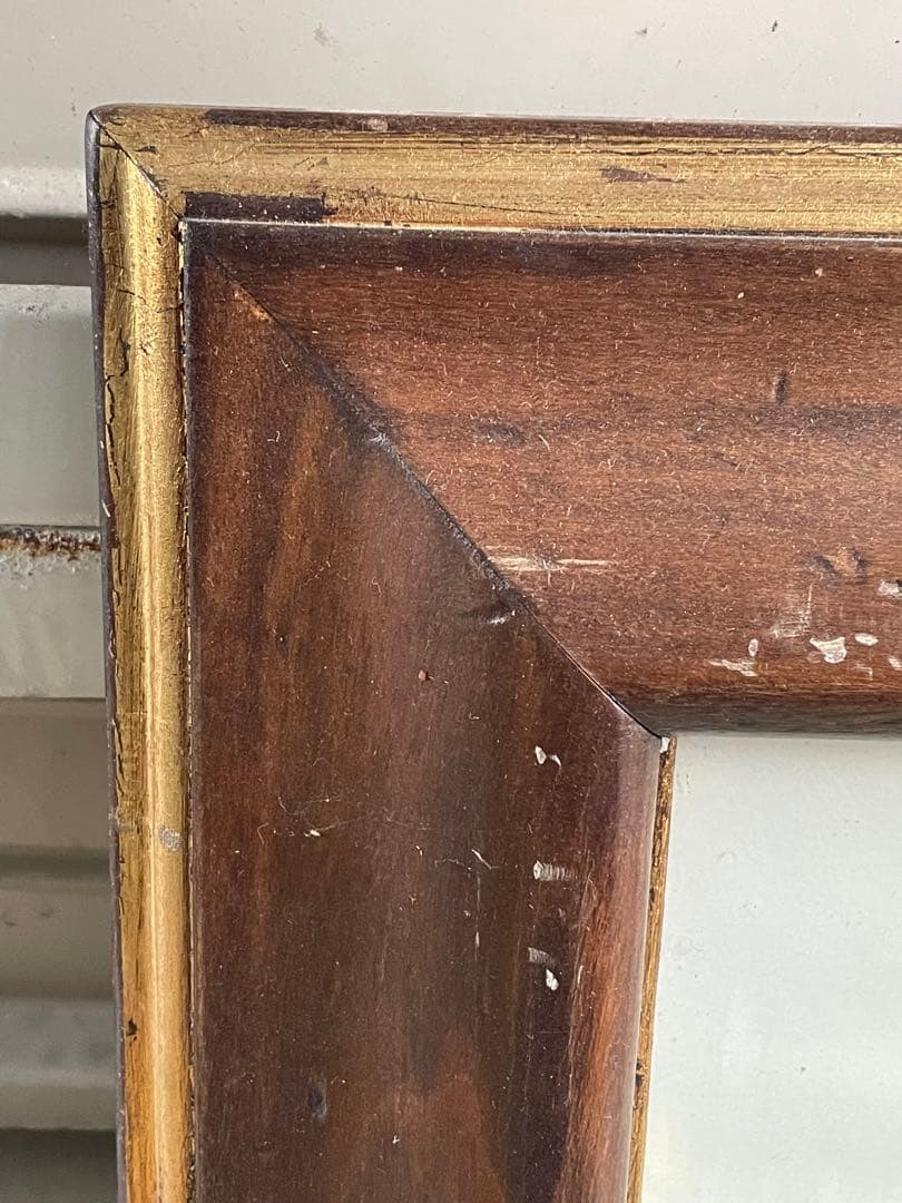 ビンテージ/イタリア製/ウッドフレーム/ボタニカル/額装/金縁/大型/店舗什器