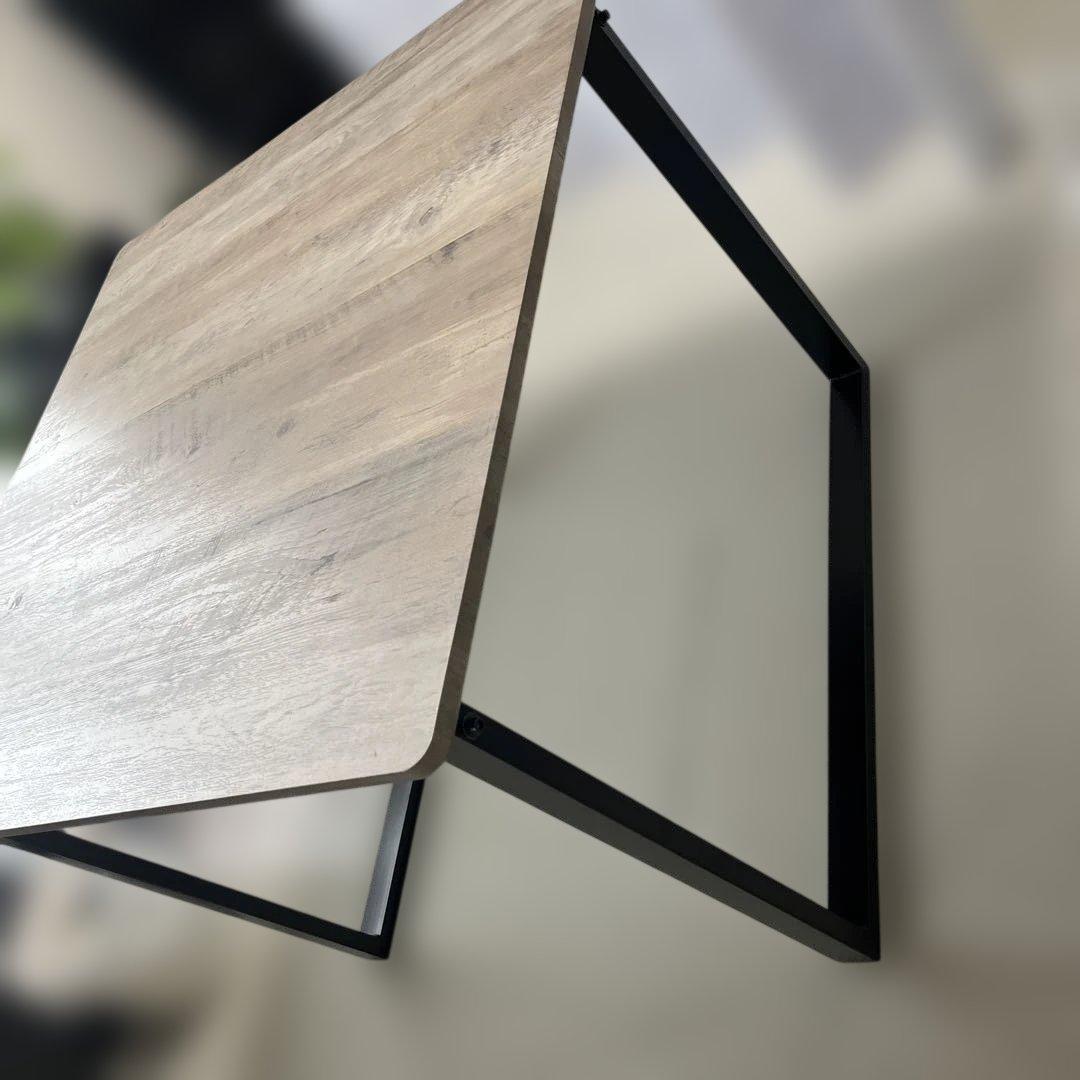 ダイニングテーブル　90スクエア　アイアン脚