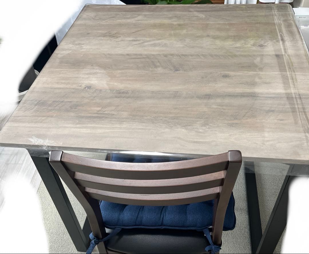 ダイニングテーブル　90スクエア　アイアン脚