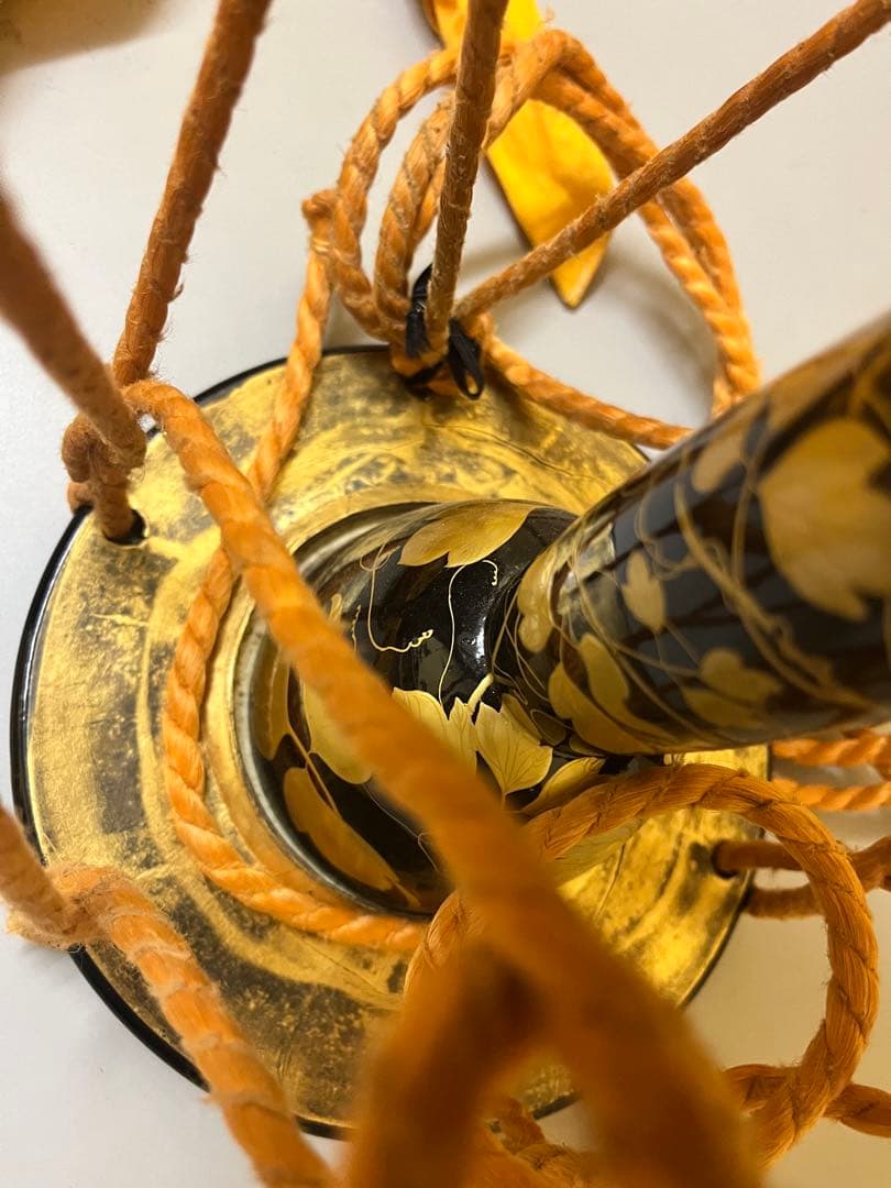 蒔絵締太鼓 漆塗り 和楽器 装飾用 インテリア 和風 小鼓 置物 漆塗り 金装飾