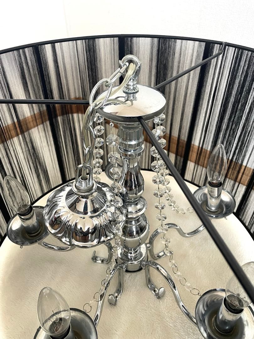 ブラックシェードシャンデリア　 5灯