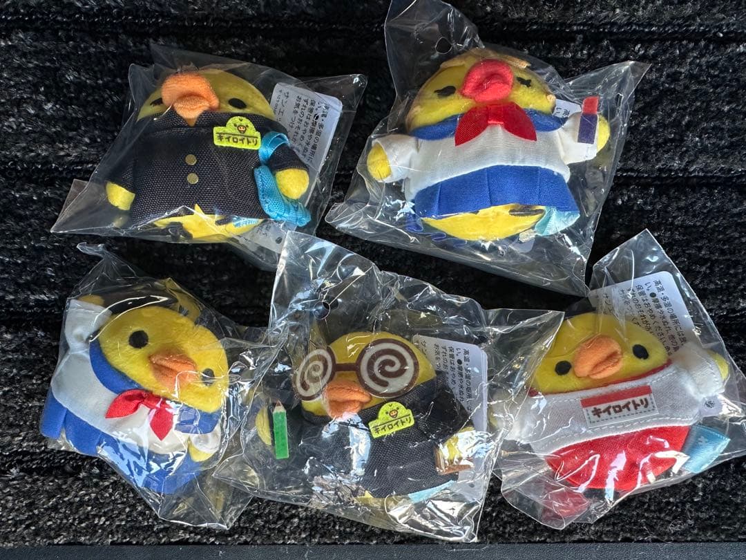 キイロイトリ学園　てのりぬいぐるみ　5点セット
